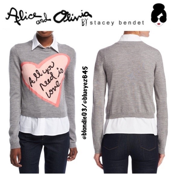 Alice + Olivia x The Beatles “Nikia” sweater S (no white shirt underneath)